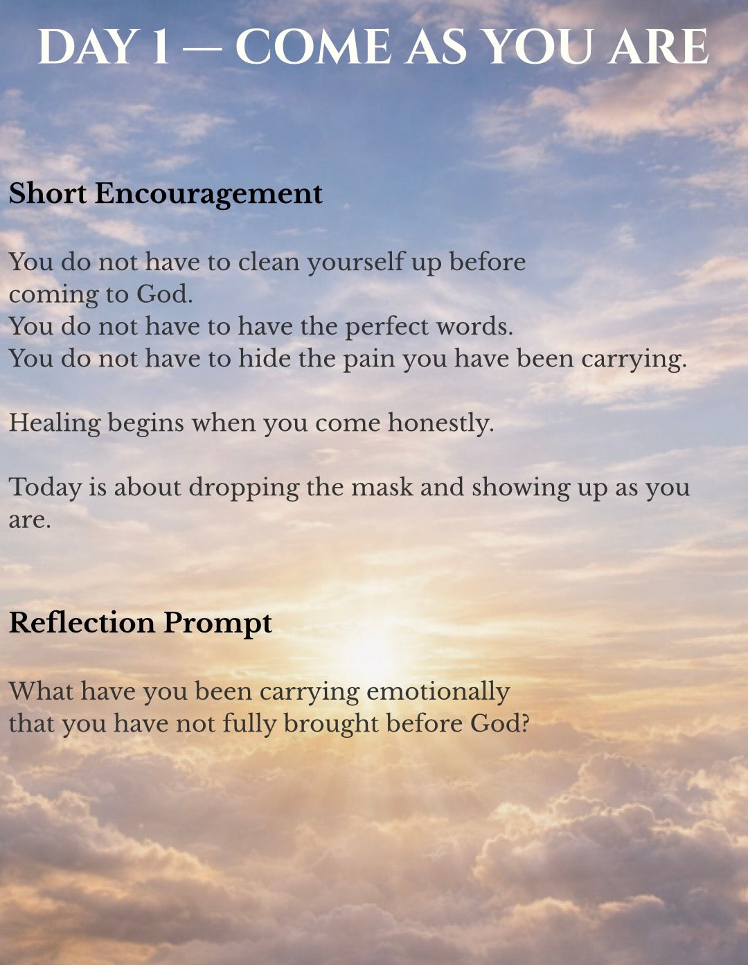 The 7-Day Return to God Reset